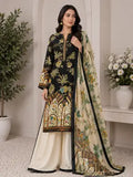 Black Floral Printed 3-Piece Suit Set