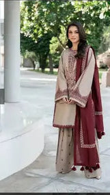 Elegant Maroon & Beige Traditional Dress Collection