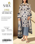 Saya Premium Digital Printed 3-Piece Lawn Suit – Floral Design